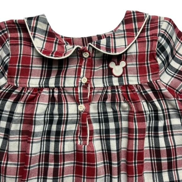 Disney Girls Plaid Mickey Mouse Nightgown Size 9-10 Years - Picture 2 of 6